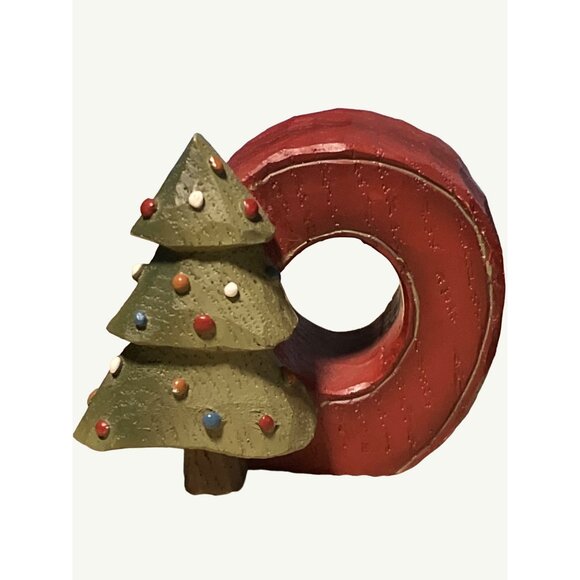 Hand-Painted Wooden NOEL Christmas Decor Santa Tree & Gifts - Picture 6 of 11